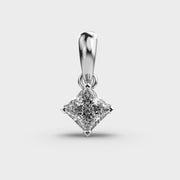 Cuore Mio Princess Cut Diamond Solitaire Pendant (Without Chain)