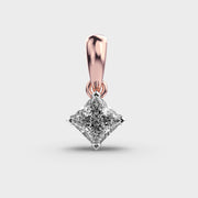 Cuore Mio Princess Cut Diamond Solitaire Pendant (Without Chain)