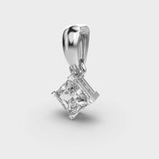 Cuore Mio Princess Cut Diamond Solitaire Pendant (Without Chain)