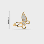 One Winged Butterfly Diamond Pendant