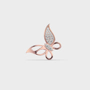 One Winged Butterfly Diamond Pendant
