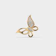 One Winged Butterfly Diamond Pendant