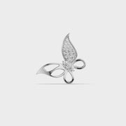 One Winged Butterfly Diamond Pendant