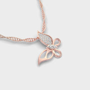 One Winged Butterfly Diamond Pendant
