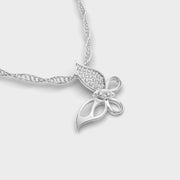 One Winged Butterfly Diamond Pendant