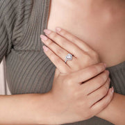 Queen Heart Shaped Diamond Solitaire Halo Ring