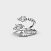 Criss Cross Paradise Pear Diamond Ring