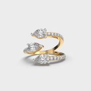 Criss Cross Paradise Pear Diamond Ring