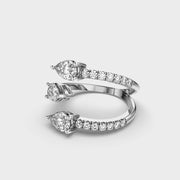 Criss Cross Paradise Pear Diamond Ring