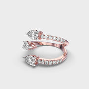 Criss Cross Paradise Pear Diamond Ring