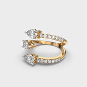 Criss Cross Paradise Pear Diamond Ring