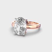 Graceful Oval Solitaire Diamond Ring for Engagement