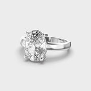 Graceful Oval Solitaire Diamond Ring for Engagement