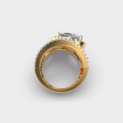 Mystic Glimmer Peacock Blue Diamond Ring