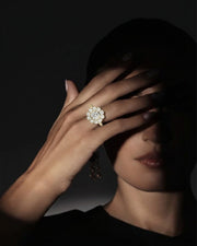 Sunflower Shine Cluster Ring