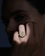 Sunflower Shine Cluster Ring