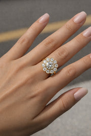 Sunflower Shine Cluster Ring