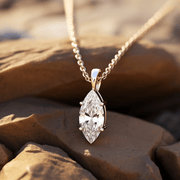 Rock 2ct Marquise Lab Diamond Pendant