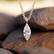 Rock 2ct Marquise Lab Diamond Pendant