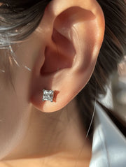 Aurora 0.5ct Princess Solitaire Lab Diamond Earrings