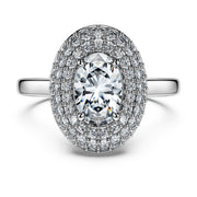 Eternity halo solitaire ring