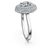 Eternity halo solitaire ring