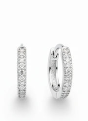 Dazzling Diamond Hoops