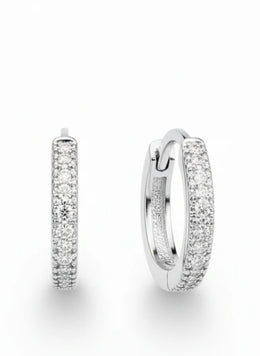 Dazzling Diamond Hoops