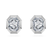 Octagon stud earrings
